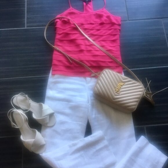 Aqua pink tank top blouse size xs - Picture 2 of 7